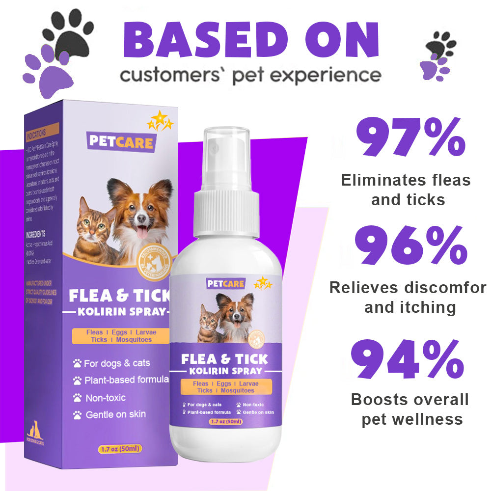 💥 2025 Limited Offer 70% ️⏳ PetCare™ Flea & Tick Kolirin Spray