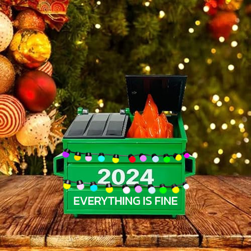 2024 LED Flickering Dumpster Fire 🎄🔥 Christmas Ornament Gift