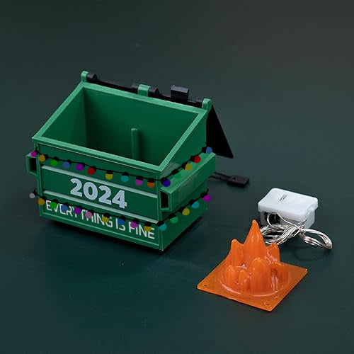 2024 LED Flickering Dumpster Fire 🎄🔥 Christmas Ornament Gift