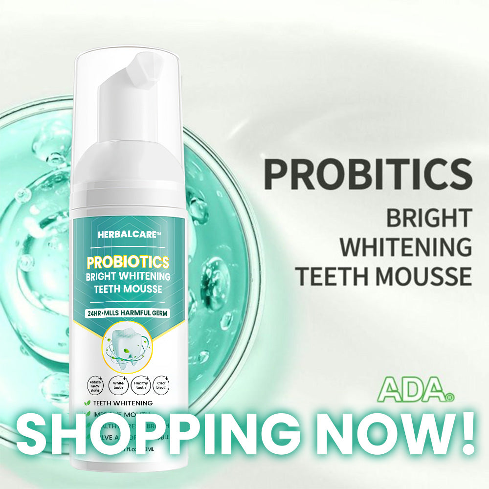 HERBALCARE™  Probiotics Bright Whitening Teeth Mousse -🔥 Ultimate Oral Wellness 🔥 LAST DAY SALE 70% OFF