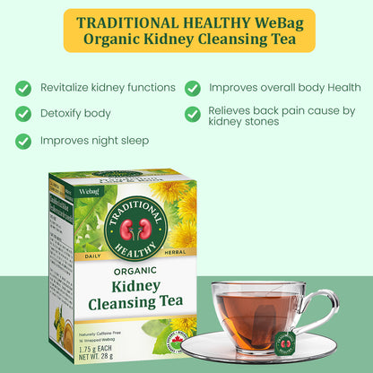 TRADITIONAL HEALTHY WeBag Organic Kidney Cleansing Tea - 💪Power Up Kidney Function💪