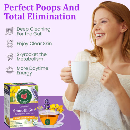 Traditional Herbal™ Organic Smooth Gut Constipation Relief Tea