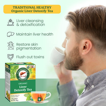 TRADITIONAL HEALTHY Organic Liver Detoxify Tea