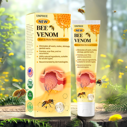 UNPREE™ New Bee Venom Wart And Mole Treatment Cream ✨Revive Radiant Skin✨LAST DAY 70% OFF