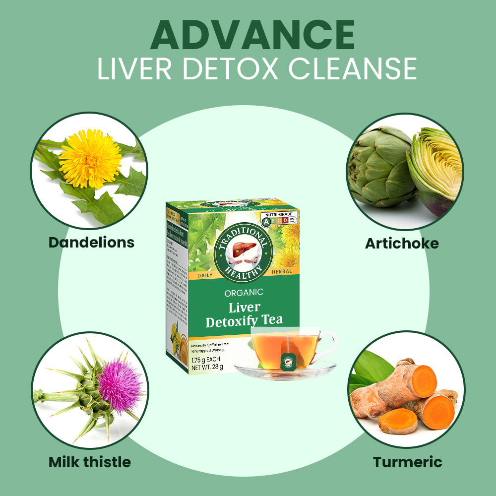 TRADITIONAL HEALTHY Organic Liver Detoxify Tea