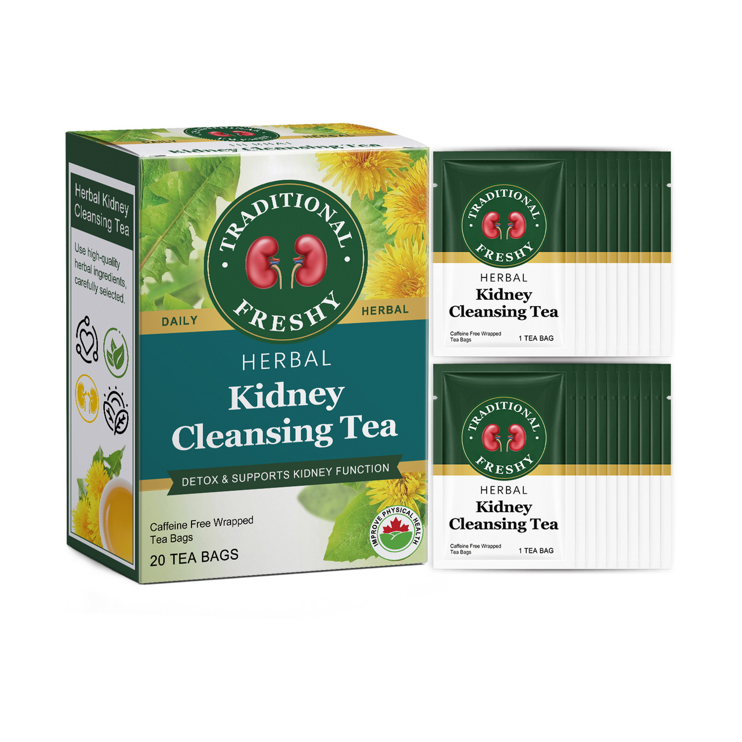 TRADITIONAL FRESHY Organic Kidney Health Tea  🔥 Unleash Your Masculine Strength 💪